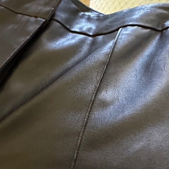 Lioness Sleek Black Pu Leather Wide-Leg Pants size S - Picture 6 of 6